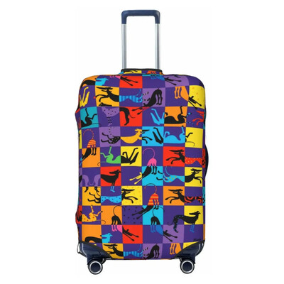 Κάλυμμα βαλίτσας γκράφιτι μόδας Pug Dog Cartoon Πρακτική προστασία ταξιδιού Αξεσουάρ αποσκευών Διακοπές