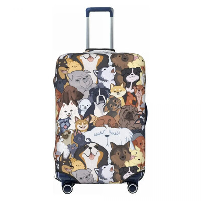 Κάλυμμα βαλίτσας γκράφιτι μόδας Pug Dog Cartoon Πρακτική προστασία ταξιδιού Αξεσουάρ αποσκευών Διακοπές
