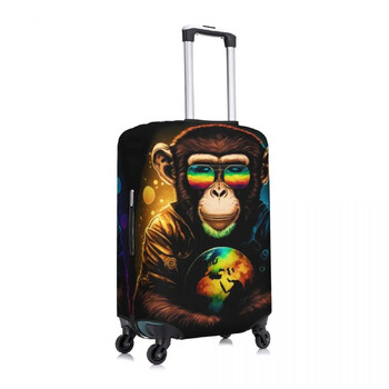 Monkey Print Suitcase Cover A Beautiful Fun Business Protector Προμήθειες αποσκευών για διακοπές