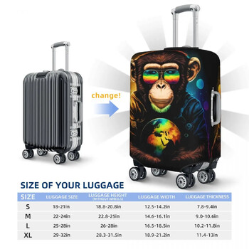 Monkey Print Suitcase Cover A Beautiful Fun Business Protector Προμήθειες αποσκευών για διακοπές