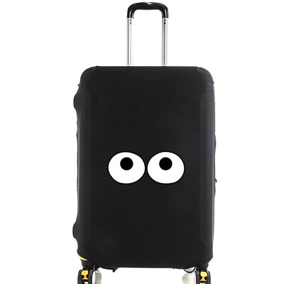 Big Eyes Pattern Mode Bagāžas pārsegs Ceļojumu čemodāns Aizsargpārvalks Elastīgi Putekļu aizsargi Piemēroti 18-32 collu čemodāniem
