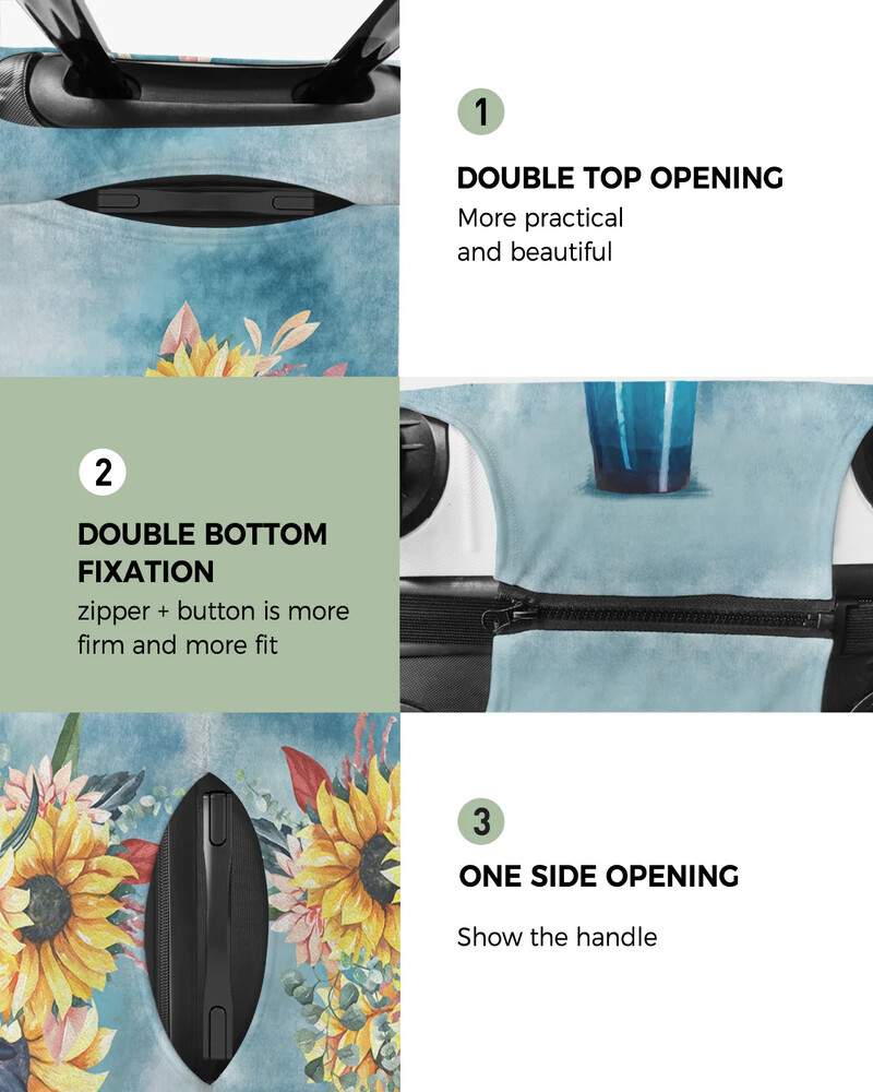 Ulje na platnu Tekstura Suncokreti Vaze Zaštitna navlaka za prtljagu Putni dodaci Kofer Elastična torbica za zaštitu od prašine Zaštitni rukav