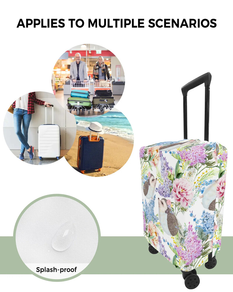 Husă de protecție pentru bagaje de călătorie cu flori de arici pentru accesorii de călătorie de 18-32 inci Valisă elastică pentru praf Husă de protecție