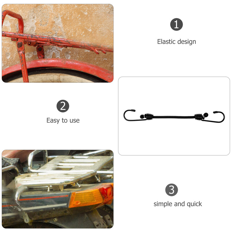 4 gab. Kravas siksna Velosipēda bagāžas siksnas Elastīga virve gumijas aukla Metāla gumijas auklas stiprinājuma lentu izstiepšanai