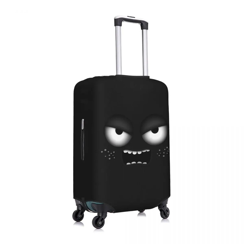 Smieklīgs multfilmas čemodāna pārsegs 3D sejas ceļojumu aizsargs brīvdienu elastīgās bagāžas piederumi