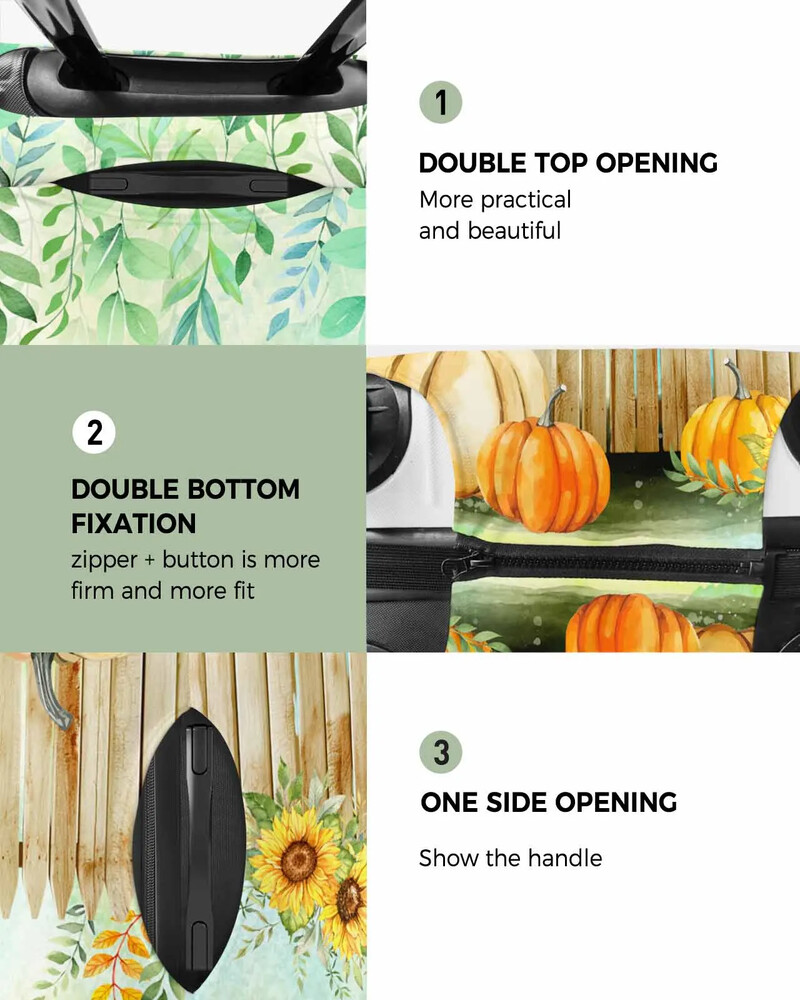 Pateicības dienas augu žogs saulespuķu ķirbju aizsargapvalks ceļojumu piederumiem čemodāns, elastīgs putekļu futrālis, aizsargājošs uzmava