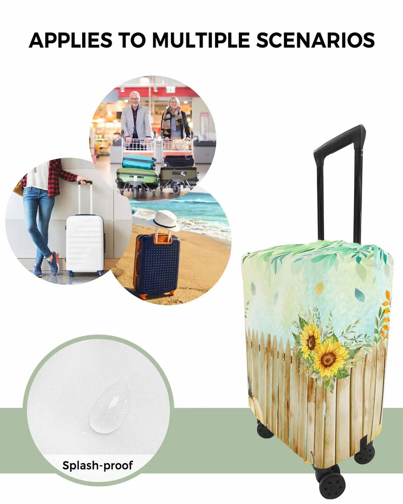 Pateicības dienas augu žogs saulespuķu ķirbju aizsargapvalks ceļojumu piederumiem čemodāns, elastīgs putekļu futrālis, aizsargājošs uzmava