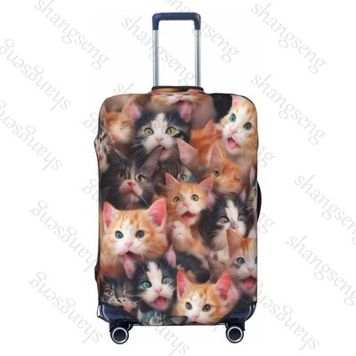 Jauka sejas kaķa raksts Ceļojumu bagāžas pārsegs Elastīgs čemodāns Ratiņu aizsargapvalks putekļu pārsegs Čemodāna futrālis 18-32" bagāžai