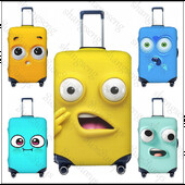 Husă pentru bagaje de călătorie cu expresie de animal amuzant, cu elastic, pentru valiză, pentru cărucior