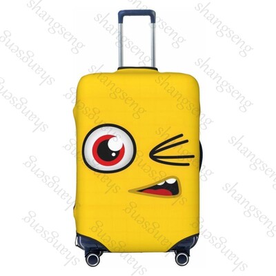 Husă pentru bagaje de călătorie cu expresie de animal amuzant, cu elastic, pentru valiză, pentru cărucior