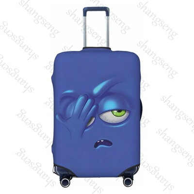 Husă pentru bagaje de călătorie cu expresie de animal amuzant, cu elastic, pentru valiză, pentru cărucior