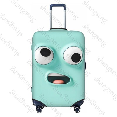 Husă pentru bagaje de călătorie cu expresie de animal amuzant, cu elastic, pentru valiză, pentru cărucior