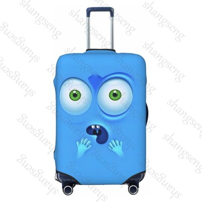 Husă pentru bagaje de călătorie cu expresie de animal amuzant, cu elastic, pentru valiză, pentru cărucior