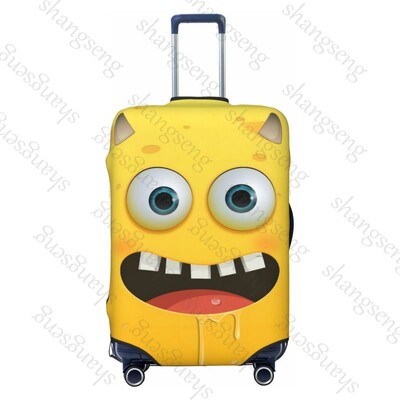 Husă pentru bagaje de călătorie cu expresie de animal amuzant, cu elastic, pentru valiză, pentru cărucior