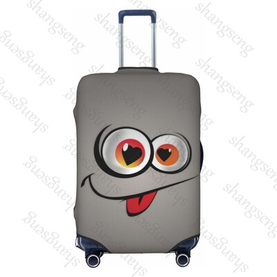 Husă pentru bagaje de călătorie cu expresie de animal amuzant, cu elastic, pentru valiză, pentru cărucior