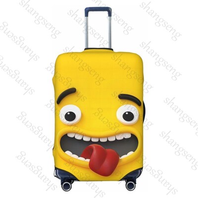 Husă pentru bagaje de călătorie cu expresie de animal amuzant, cu elastic, pentru valiză, pentru cărucior