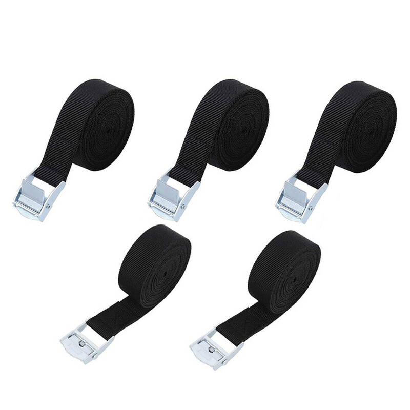 2 M sprādzes piesienamās jostas kravas siksnas automašīnas motociklam ar metāla sprādzes vilkšanas virvi Spēcīga sprūdrata josta melna sarkana zaļa