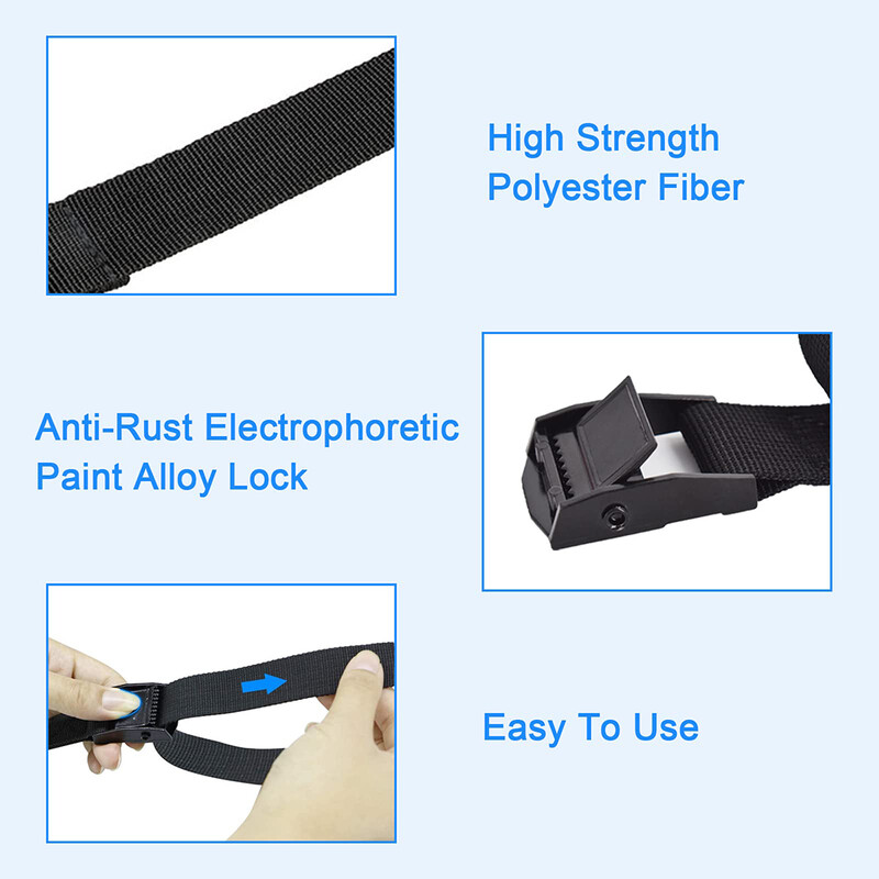 Auto pingutusnöör 5M*25mm sidumisrihm, tugev põrkrihm, pagasikott, pagasikinnitus metallpandlaga pukseerimisköie pingutiga