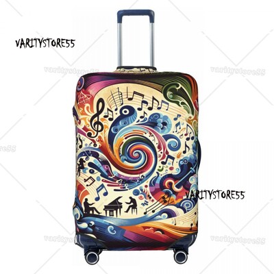 Taste de pian personalizate Note de muzică Husă pentru bagaje Husă de protecție pentru valiză amuzantă Costum pentru 18-32 inci