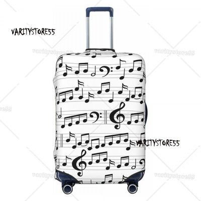 Taste de pian personalizate Note de muzică Husă pentru bagaje Husă de protecție pentru valiză amuzantă Costum pentru 18-32 inci