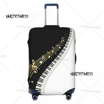 Taste de pian personalizate Note de muzică Husă pentru bagaje Husă de protecție pentru valiză amuzantă Costum pentru 18-32 inci