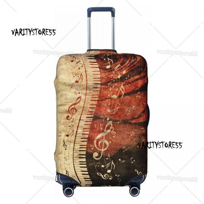 Taste de pian personalizate Note de muzică Husă pentru bagaje Husă de protecție pentru valiză amuzantă Costum pentru 18-32 inci