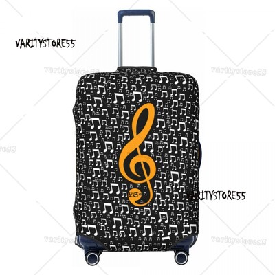Taste de pian personalizate Note de muzică Husă pentru bagaje Husă de protecție pentru valiză amuzantă Costum pentru 18-32 inci