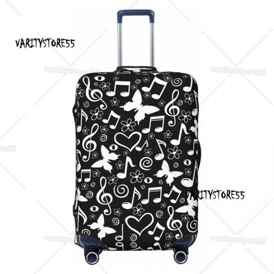 Taste de pian personalizate Note de muzică Husă pentru bagaje Husă de protecție pentru valiză amuzantă Costum pentru 18-32 inci