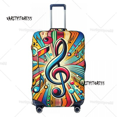 Taste de pian personalizate Note de muzică Husă pentru bagaje Husă de protecție pentru valiză amuzantă Costum pentru 18-32 inci