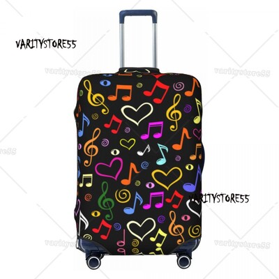 Taste de pian personalizate Note de muzică Husă pentru bagaje Husă de protecție pentru valiză amuzantă Costum pentru 18-32 inci