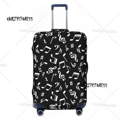 Taste de pian personalizate Note de muzică Husă pentru bagaje Husă de protecție pentru valiză amuzantă Costum pentru 18-32 inci