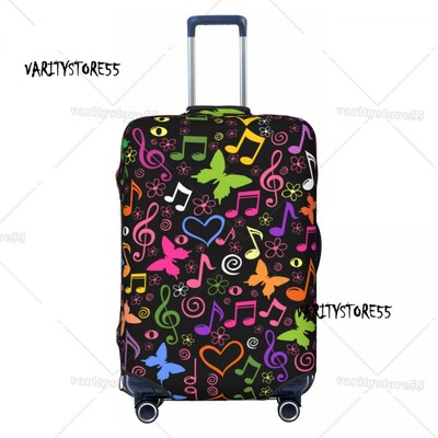 Taste de pian personalizate Note de muzică Husă pentru bagaje Husă de protecție pentru valiză amuzantă Costum pentru 18-32 inci