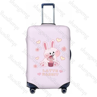 Iepure drăguț animal amuzant pictură imprimată îngroșare husă pentru bagaje elasticitate cărucior husă de praf valiza de protecție husă valiză
