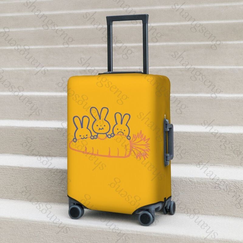 Iepure drăguț animal amuzant pictură imprimată îngroșare husă pentru bagaje elasticitate cărucior husă de praf valiza de protecție husă valiză