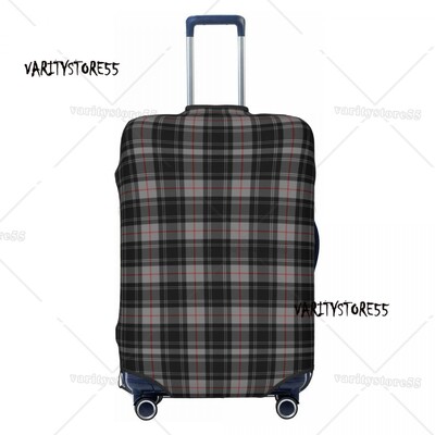 Husă pentru bagaje de călătorie în carouri alb-negru, lavabilă, cu tablă de șah, pentru valiză, pentru 18-32 inchi