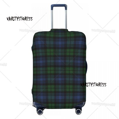 Husă pentru bagaje de călătorie în carouri alb-negru, lavabilă, cu tablă de șah, pentru valiză, pentru 18-32 inchi