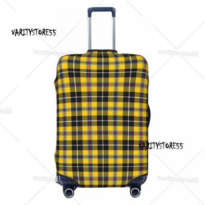 Husă pentru bagaje de călătorie în carouri alb-negru, lavabilă, cu tablă de șah, pentru valiză, pentru 18-32 inchi
