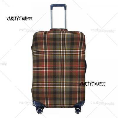Husă pentru bagaje de călătorie în carouri alb-negru, lavabilă, cu tablă de șah, pentru valiză, pentru 18-32 inchi