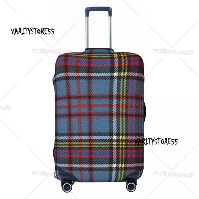 Husă pentru bagaje de călătorie în carouri alb-negru, lavabilă, cu tablă de șah, pentru valiză, pentru 18-32 inchi