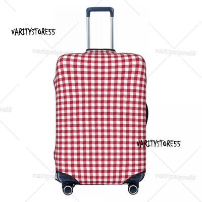 Husă pentru bagaje de călătorie în carouri alb-negru, lavabilă, cu tablă de șah, pentru valiză, pentru 18-32 inchi