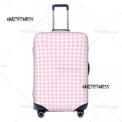 Husă pentru bagaje de călătorie în carouri alb-negru, lavabilă, cu tablă de șah, pentru valiză, pentru 18-32 inchi