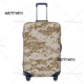 Husă de bagaje personalizată cu camuflarea în deșert digitală, amuzantă, militară, de camuflaj, huse de protecție pentru valiză, costum pentru 18-32 inch