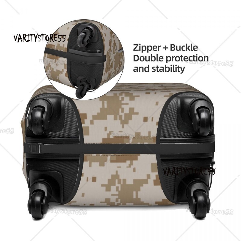 Husă de bagaje personalizată cu camuflarea în deșert digitală, amuzantă, militară, de camuflaj, huse de protecție pentru valiză, costum pentru 18-32 inch