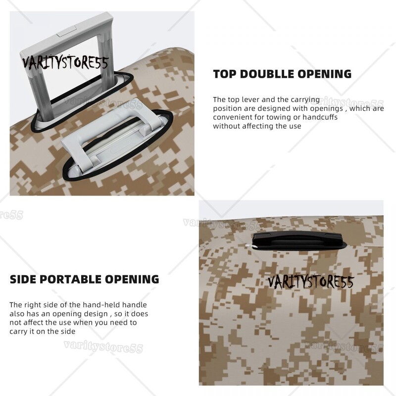 Husă de bagaje personalizată cu camuflarea în deșert digitală, amuzantă, militară, de camuflaj, huse de protecție pentru valiză, costum pentru 18-32 inch