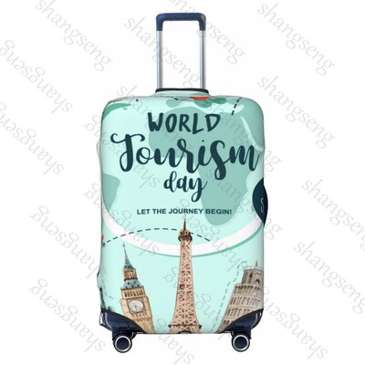 Clădiri de referință turistică Îngroșare husă pentru bagaje Elasticitate cărucior husă de praf Protecție valiză Accesorii pentru carcasă