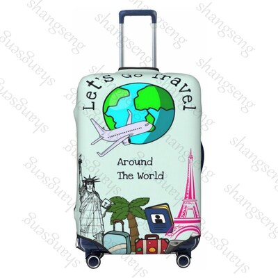 Clădiri de referință turistică Îngroșare husă pentru bagaje Elasticitate cărucior husă de praf Protecție valiză Accesorii pentru carcasă