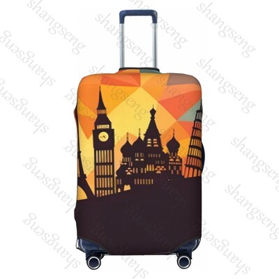 Clădiri de referință turistică Îngroșare husă pentru bagaje Elasticitate cărucior husă de praf Protecție valiză Accesorii pentru carcasă