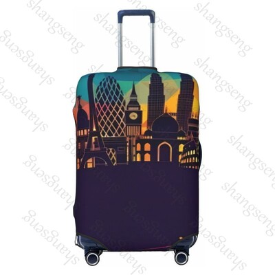 Clădiri de referință turistică Îngroșare husă pentru bagaje Elasticitate cărucior husă de praf Protecție valiză Accesorii pentru carcasă