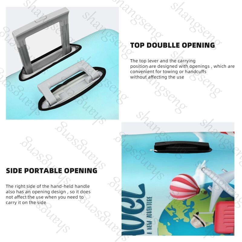 Clădiri de referință turistică Îngroșare husă pentru bagaje Elasticitate cărucior husă de praf Protecție valiză Accesorii pentru carcasă