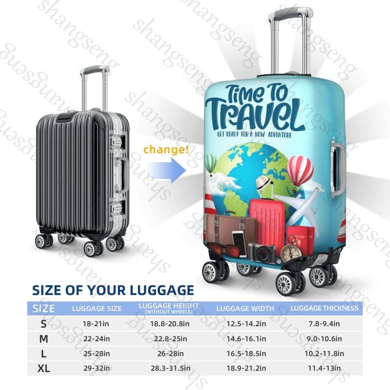 Clădiri de referință turistică Îngroșare husă pentru bagaje Elasticitate cărucior husă de praf Protecție valiză Accesorii pentru carcasă